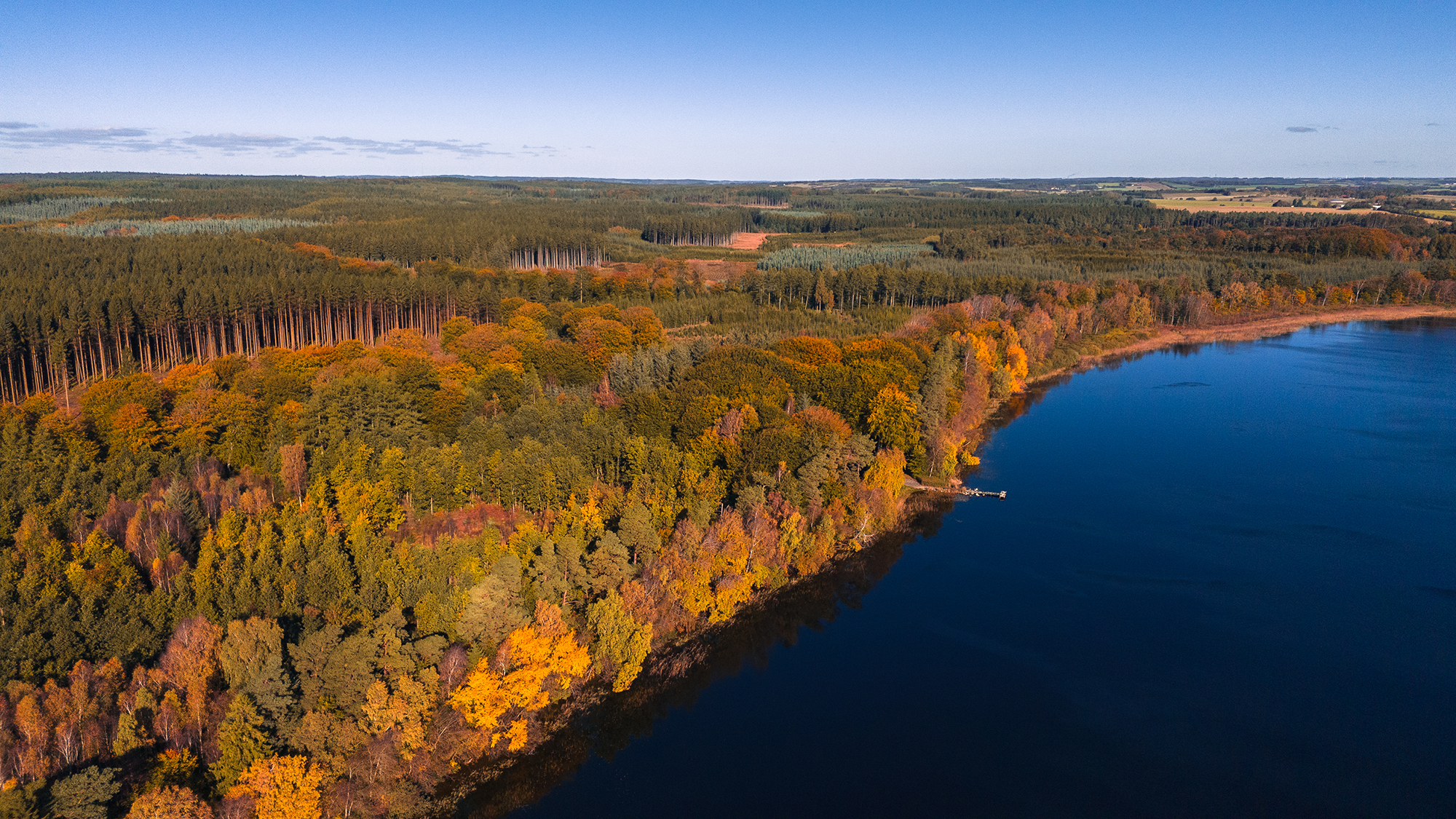 Rold Skov, Madum Sø, Efterår, efterårsferie i Himmerland